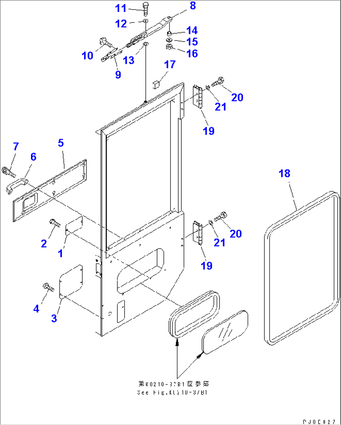 2-PERSONS CAB (DOOR RELATED PARTS L.H.)(#64001-)
