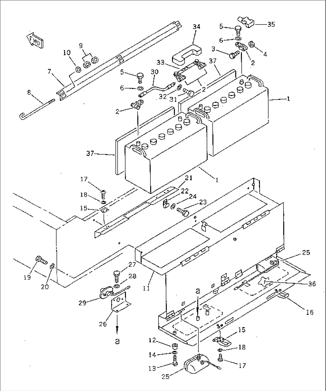 BATTERY AND BATTERY BOX(#20001-)