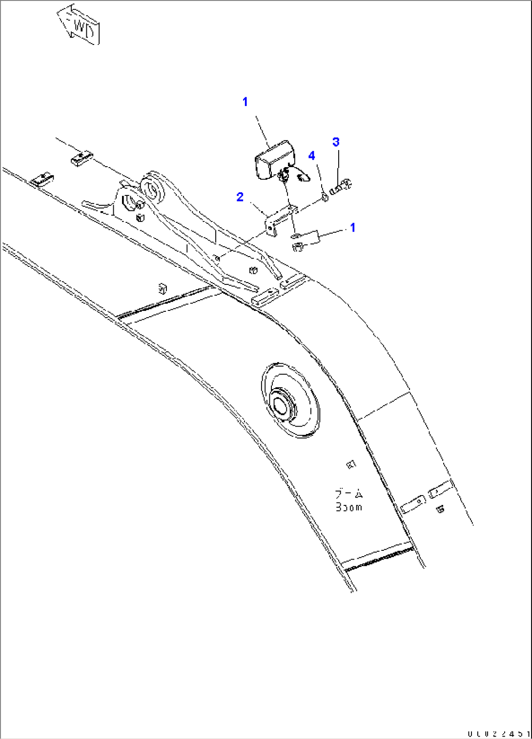 ONE-PIECE BOOM (RHS WORK LAMP)