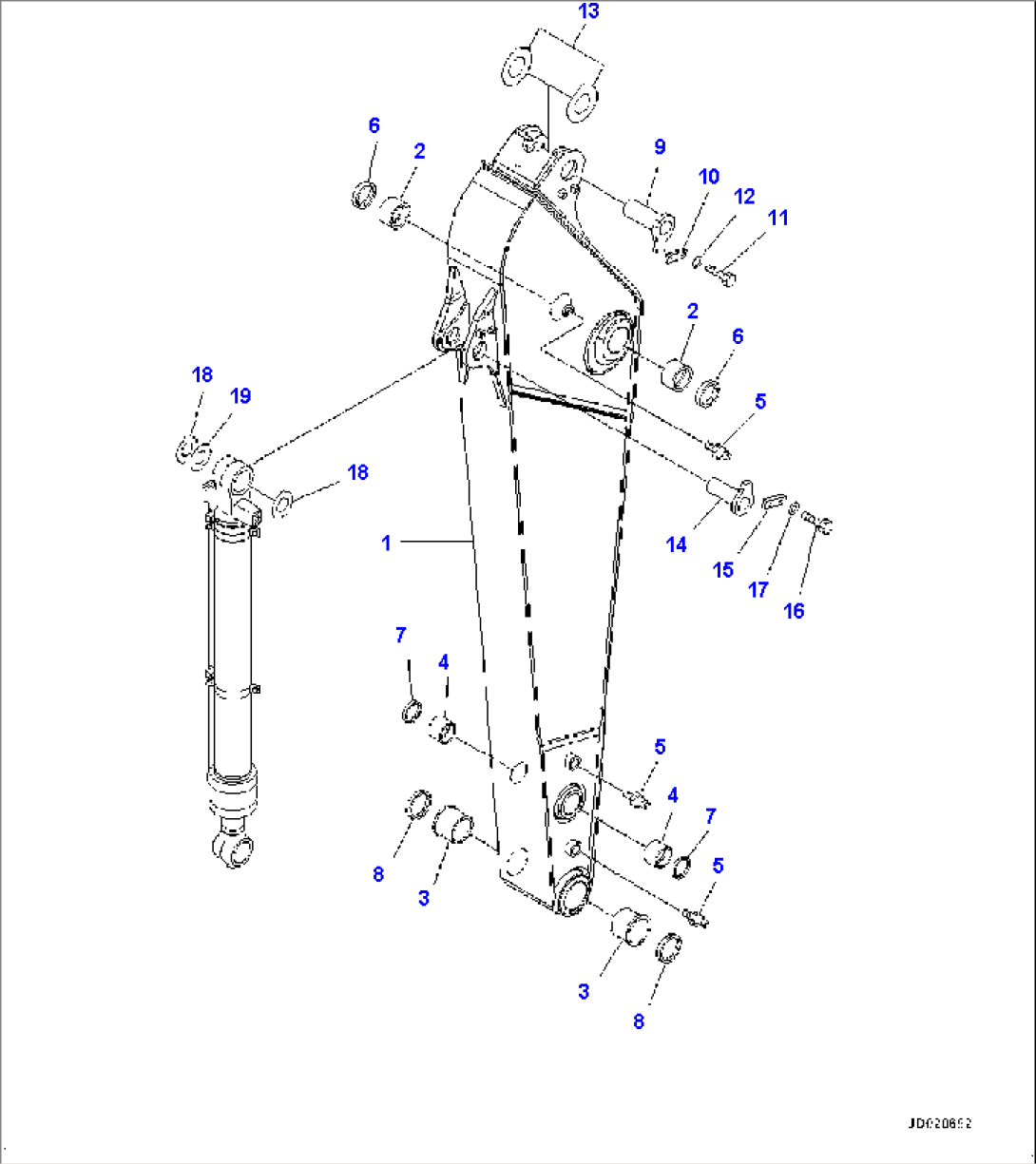 Arm, 2400mm, 100 Hours Greasing Type, Arm