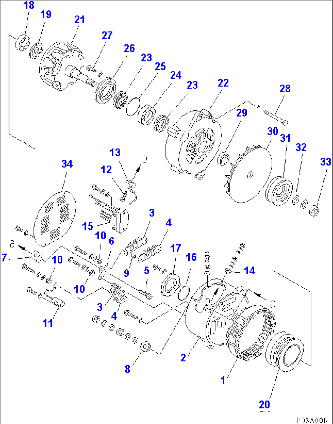 ALTERNATOR (75A) (INNER PARTS)