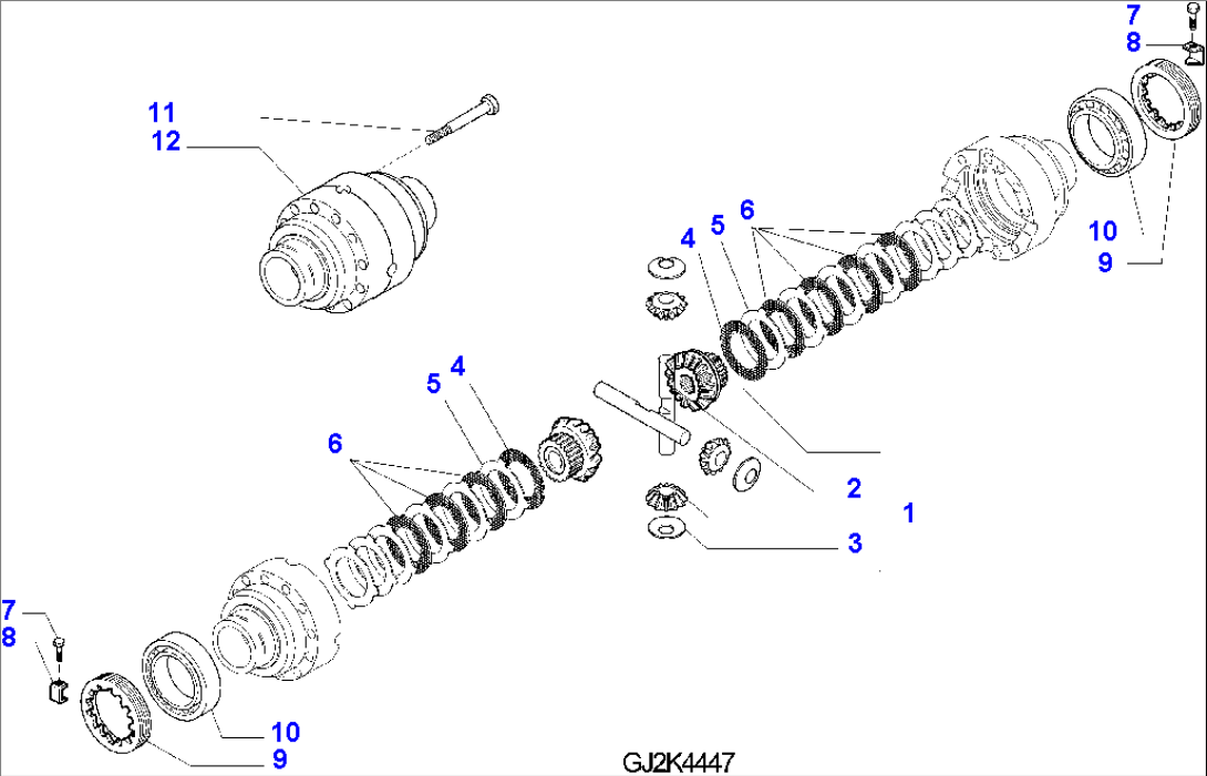 DIFFERENTIAL, REAR AXLE, AXLE WITH 25% LIMITED SLIP