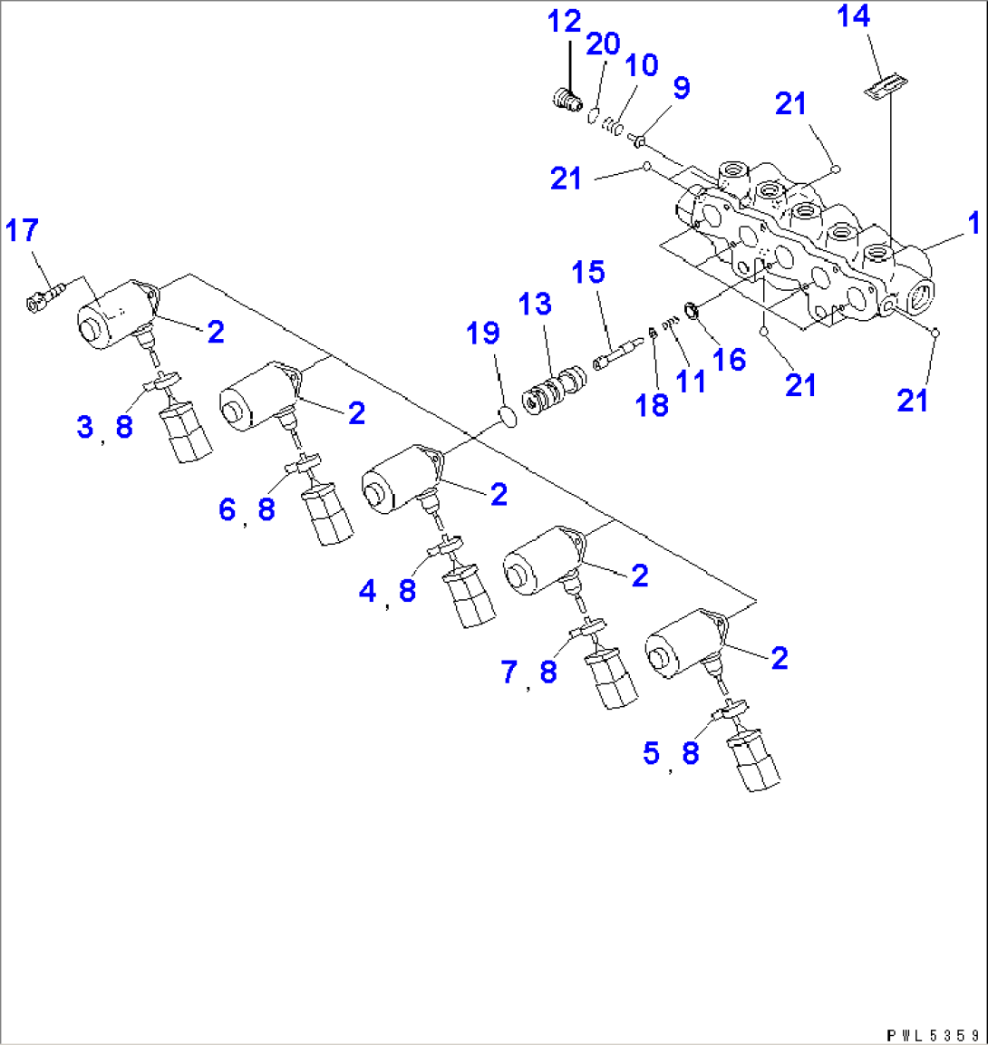 SOLENOID VALVE (INNER PARTS)(#35001-)
