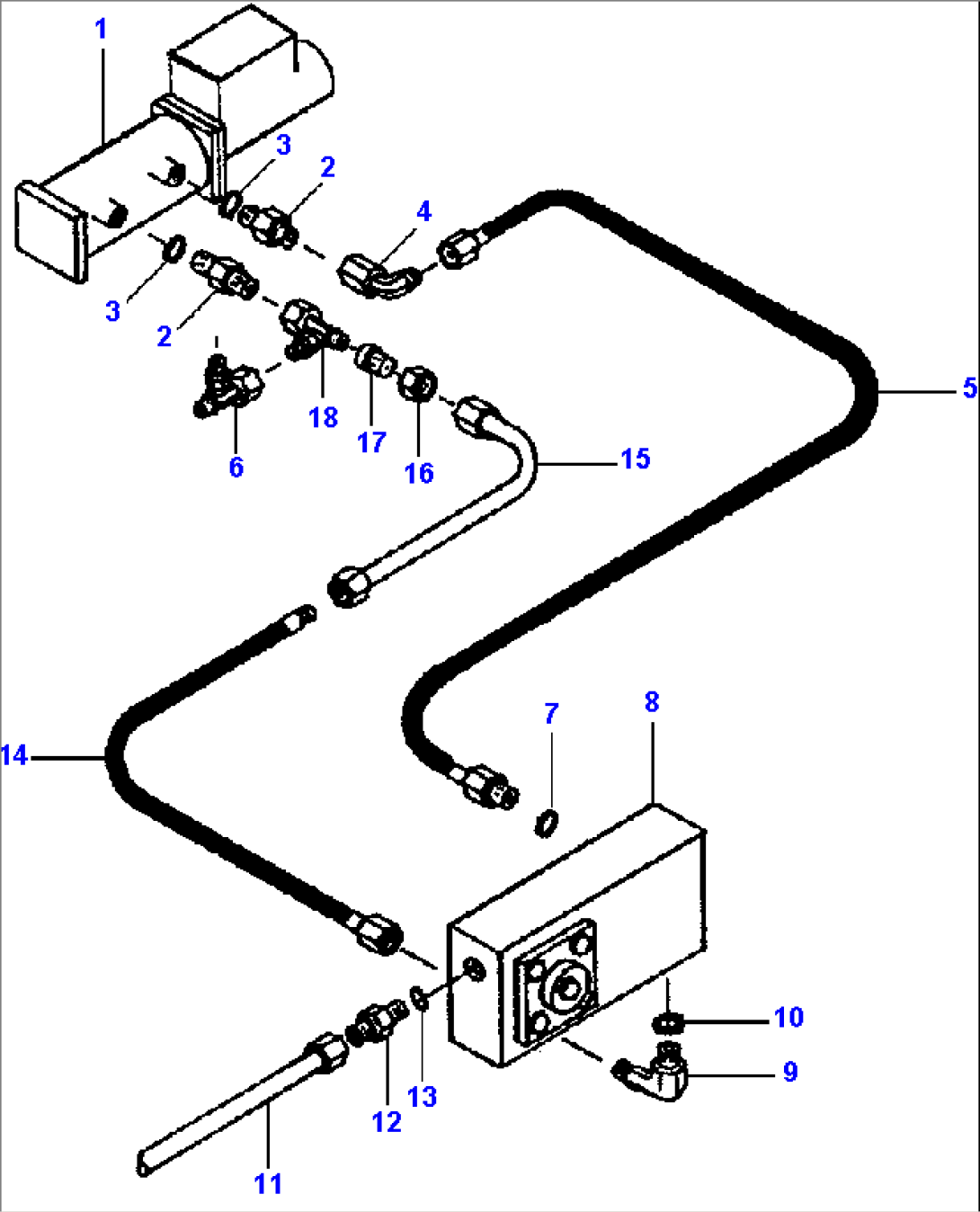 FIG. H0110-01A3 HYDRAULIC LINES - BRAKE CYLINDER BOOSTER