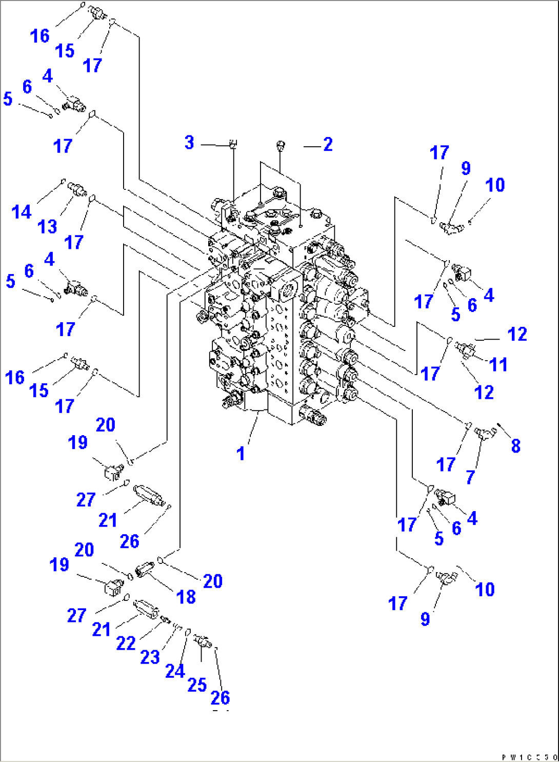 MAIN VALVE (CONNECTING PARTS) (1/2)
