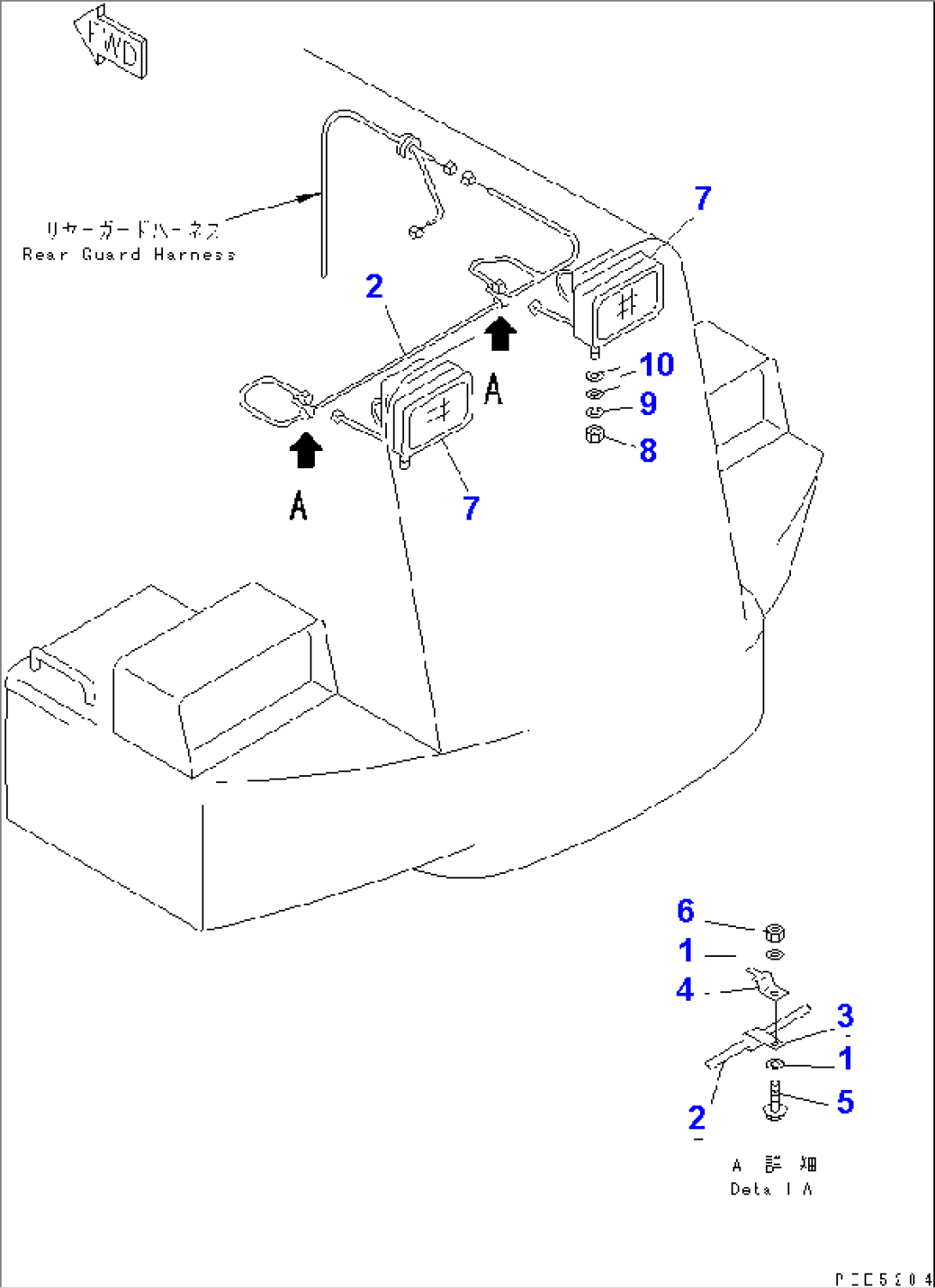 RADIATOR GUARD (REAR WORK LAMP AND HARNESS)