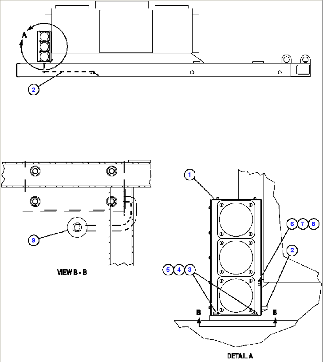 PAYLOAD METER III - INDICATOR LIGHTS - RIGHT DECK