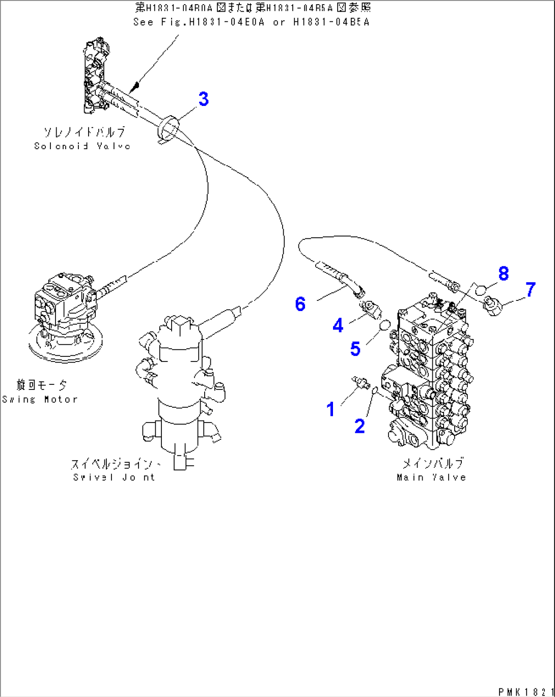 SOLENOID VALVE LINE (SOLENOID VALVE TO MAIN VALVE)(#51000-)