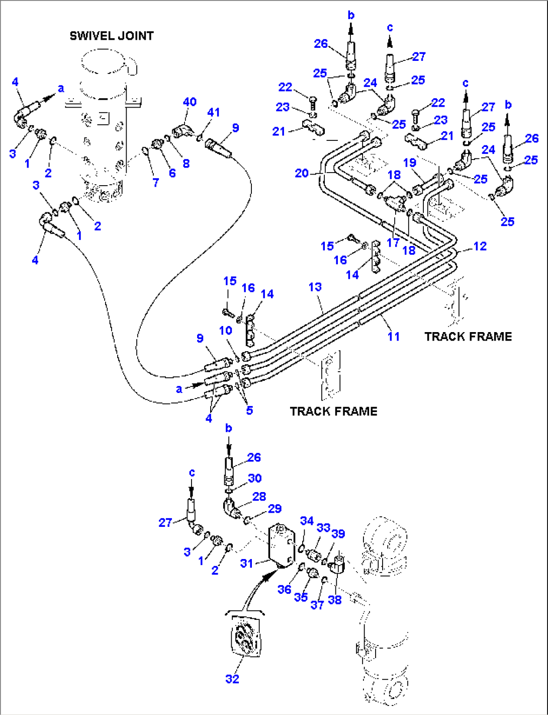 HYDRAULIC PIPING (REAR OUTRIGGER)