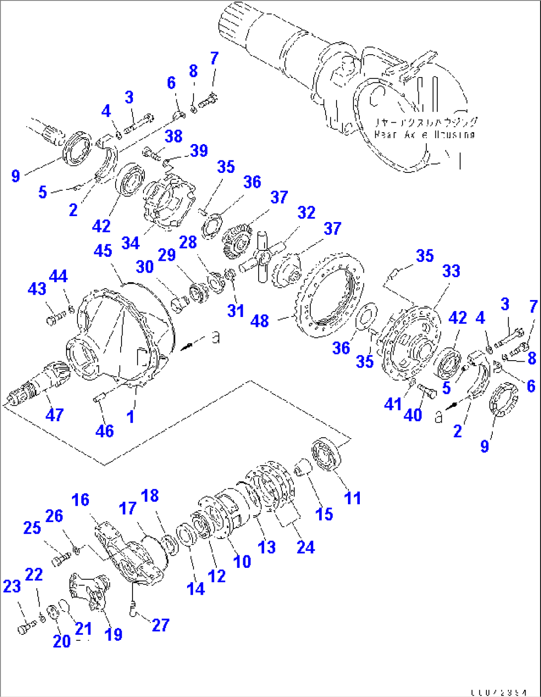 REAR AXLE (REAR DIFFERENTIAL)(#11001-)