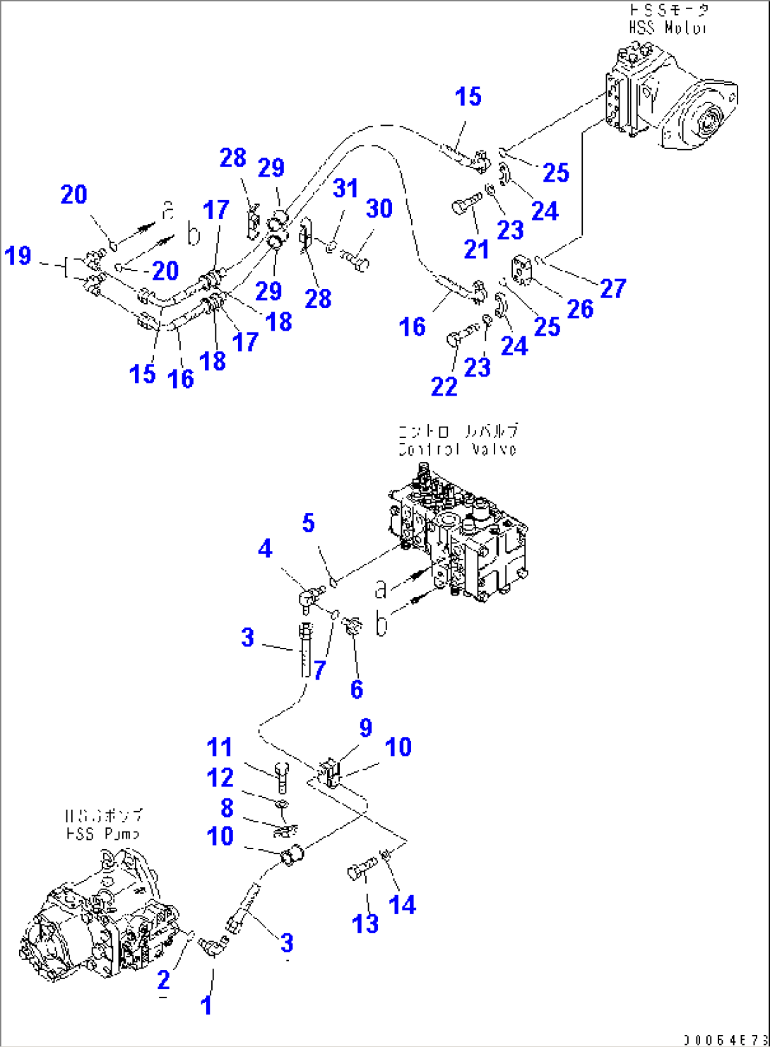 HYDRAULIC PUMP LINE (LOAD SENSING AND H.S.S. MOTOR LINE)