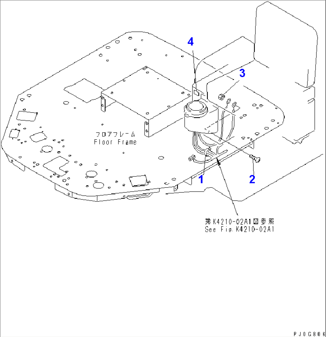 FLOOR (OTHER PARTS) (HEATER PLATE) (HEATER) (WITH 2-PERSONS CAB AND TACHOGRAPH)(#64465-)