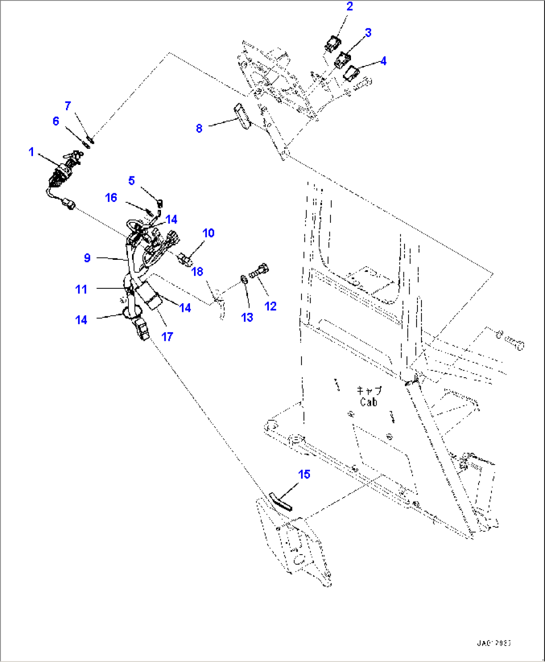 ROPS Cab, Floor, Switch (#80001-)