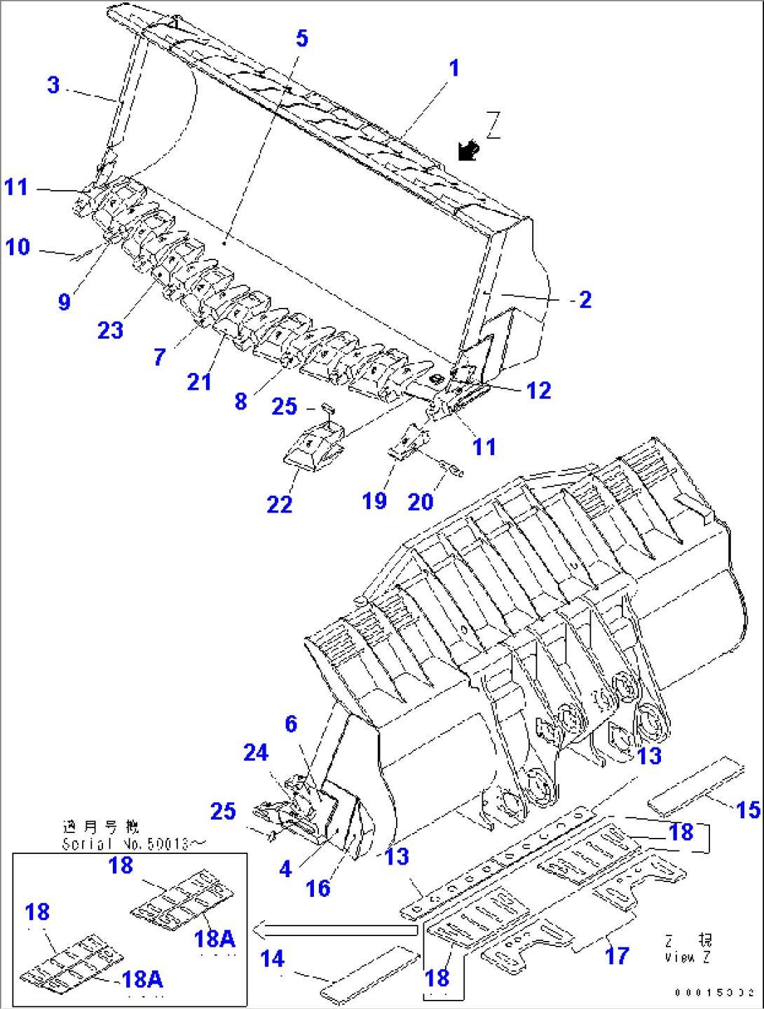 BUCKET¤ 20M3 (FOR LIME) (WITH TOOTH)