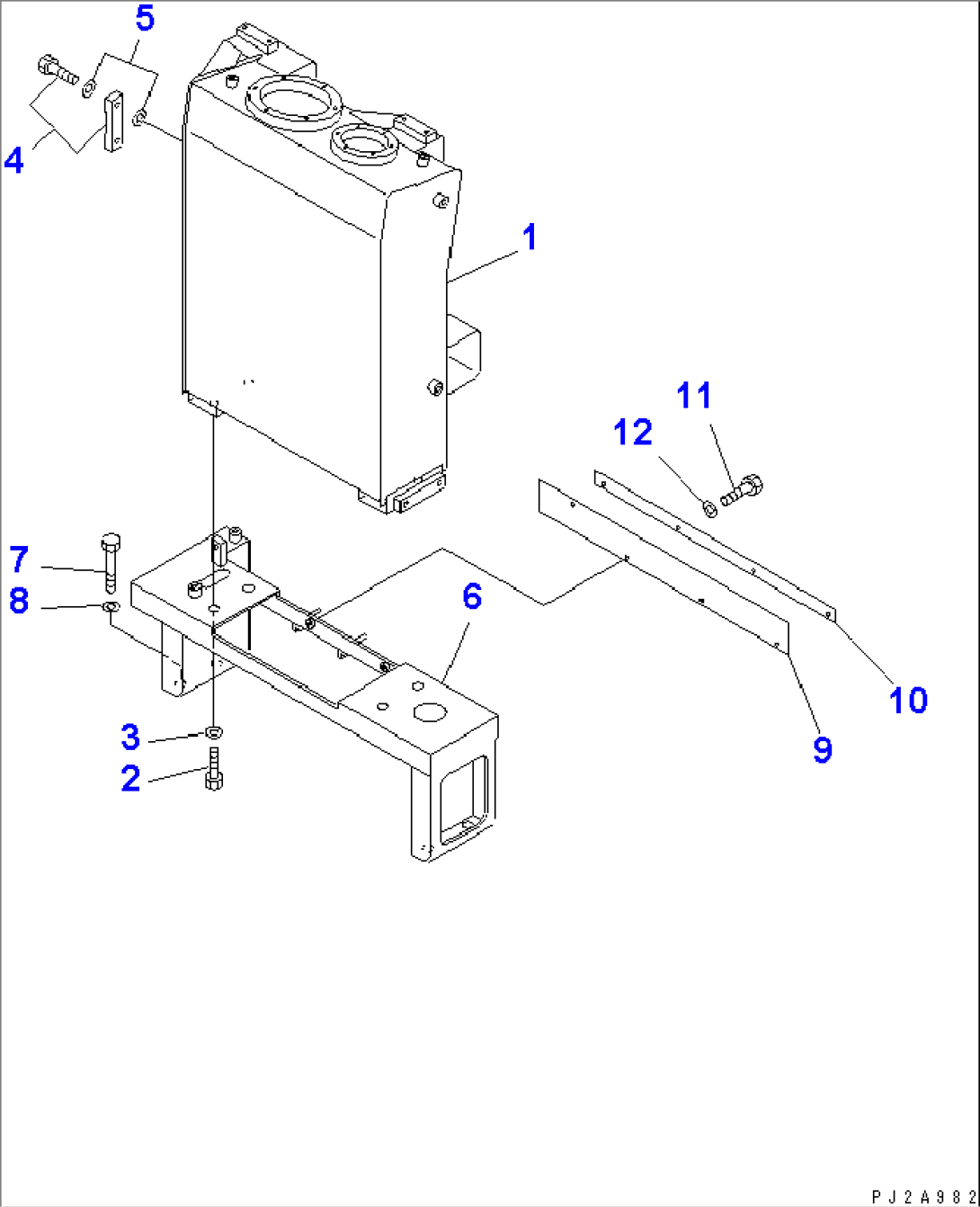 HYDRAULIC TANK (TANK AND MOUNTING PARTS)