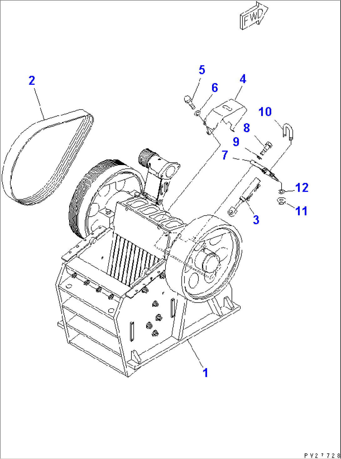 CRUSHER (CRUSHER AND BELT)(#1005-1500)