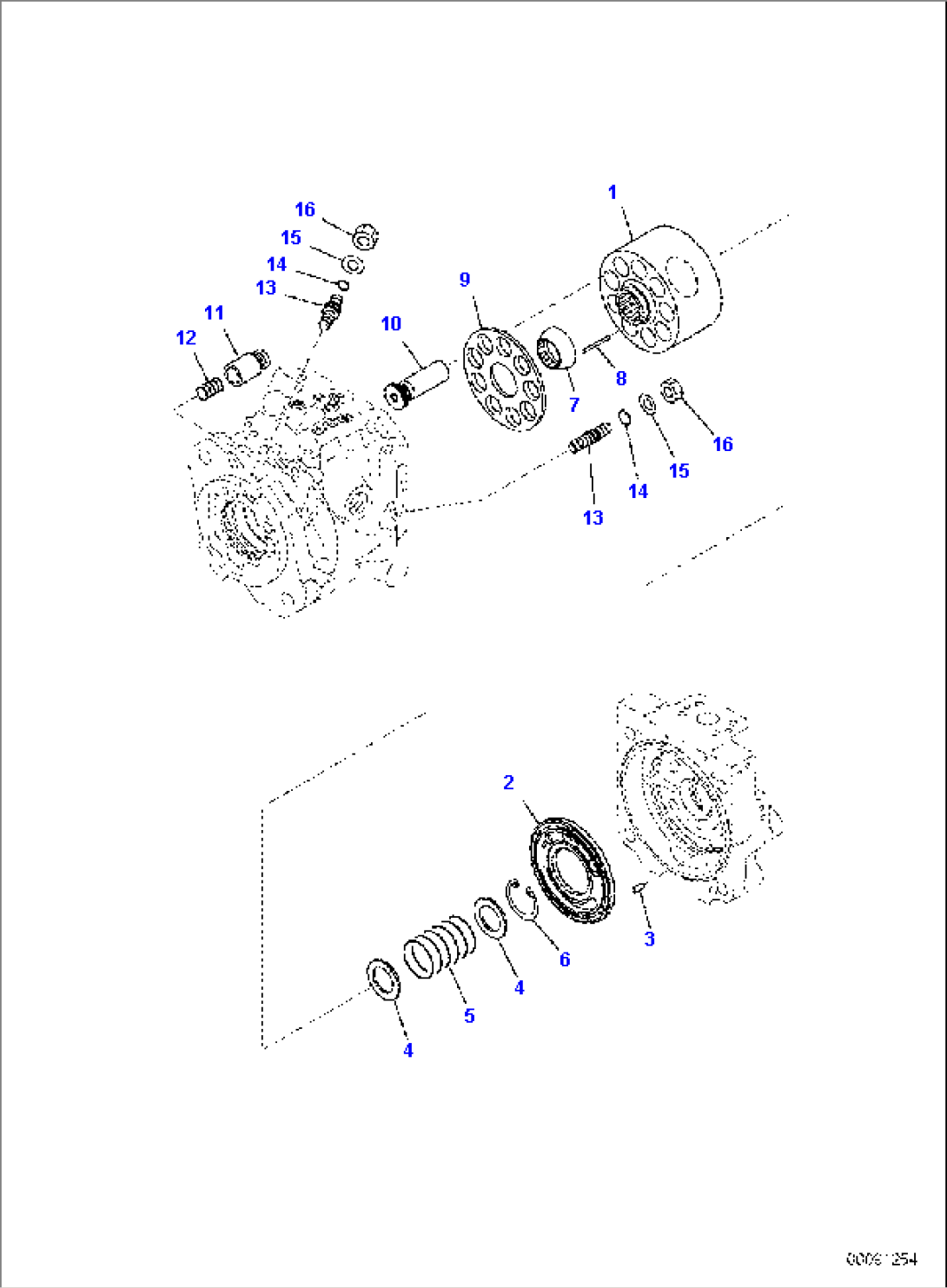 MAIN PISTON PUMP, INNER PARTS (2/7)