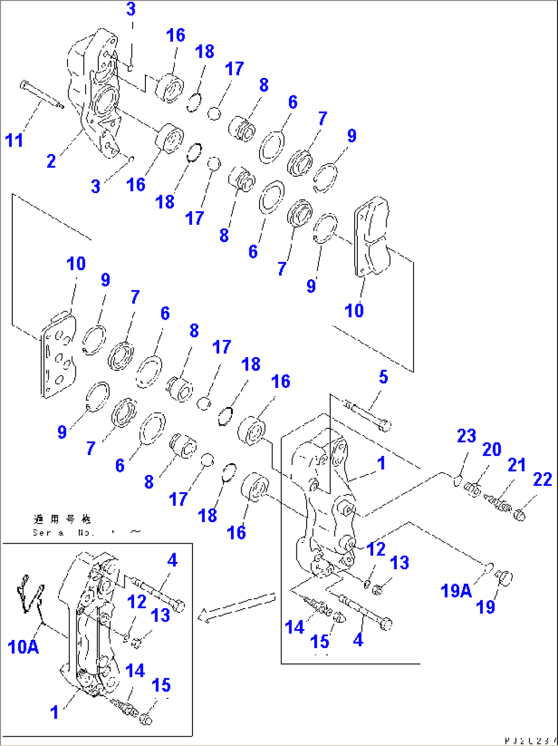 REAR AXLE (CALIPER)(#1425-)