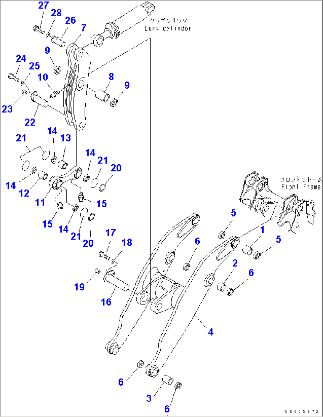 LIFT ARM AND BELLCRANK (WITH MDP MONITOR) (FOR STONE HANDLING)(#50393-52405)