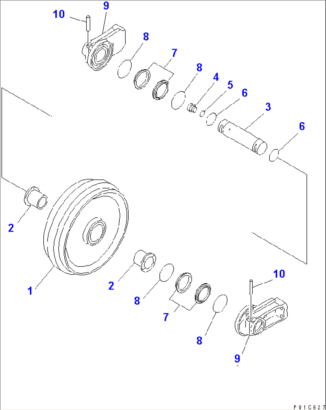 IDLER AND CUSHION (FRONT IDLER)
