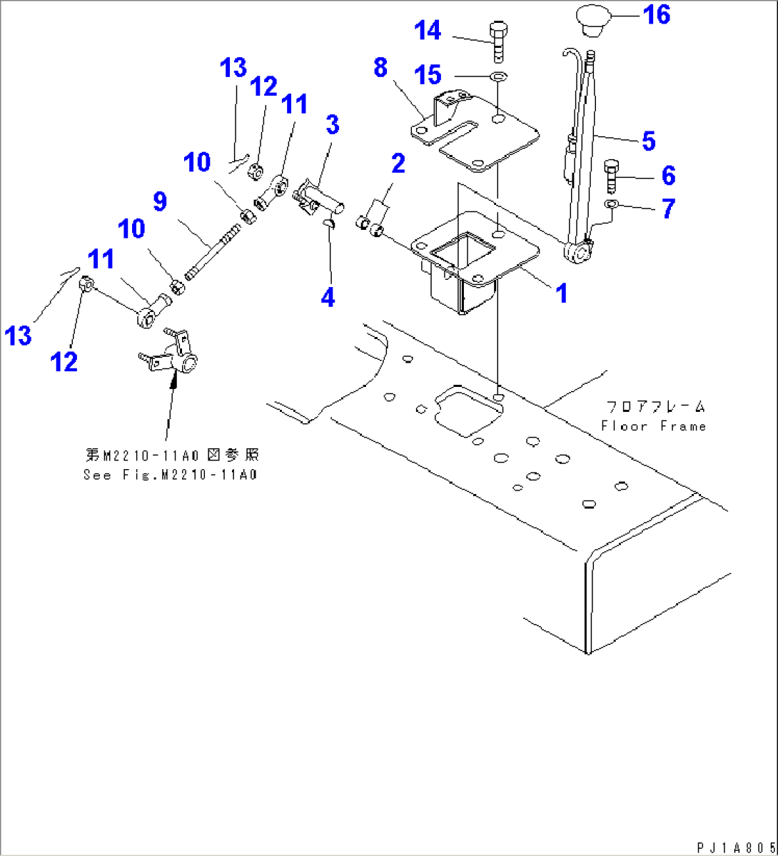 RADIATOR SHUTTER CONTROL LEVER