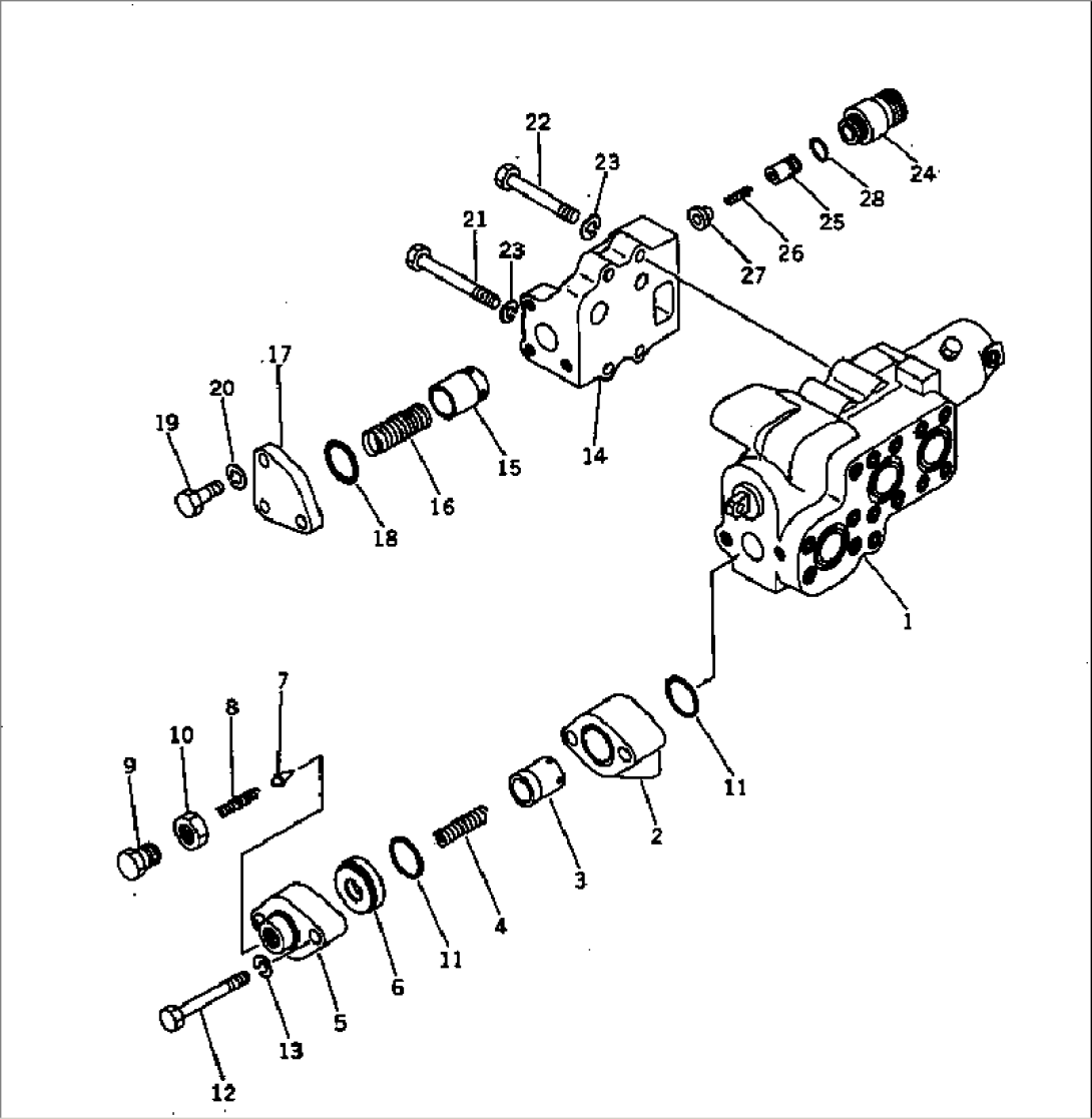 HYD.TANK AND CONTROL VALVE (VALVE2/2)(1-SPOOL)