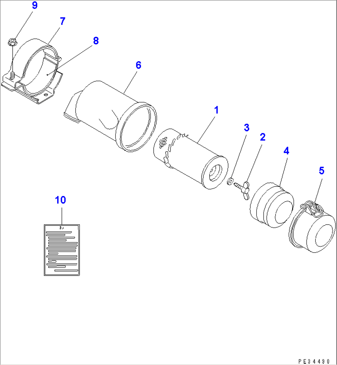 AIR CLEANER (FORWERDED INDIVIDUALLY PARTS)(#00122-)