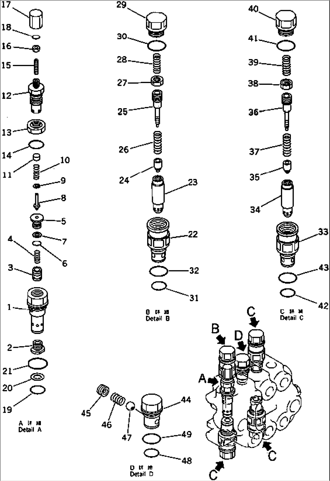 HYDRAULIC CONTROL VALVE (2/2) (FOR RIPPER)