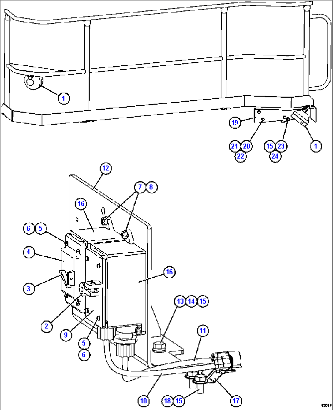LADDER LIGHT/ENGINE SHUTDOWN SWITCHES