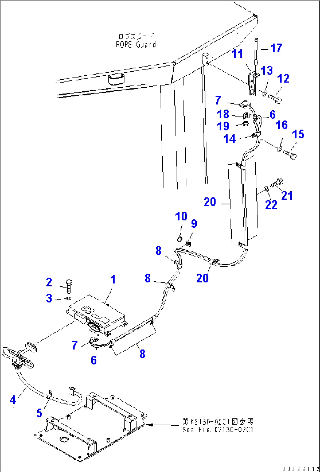 KOMTRAX (FOR WITHOUT CAB)(#20001-)