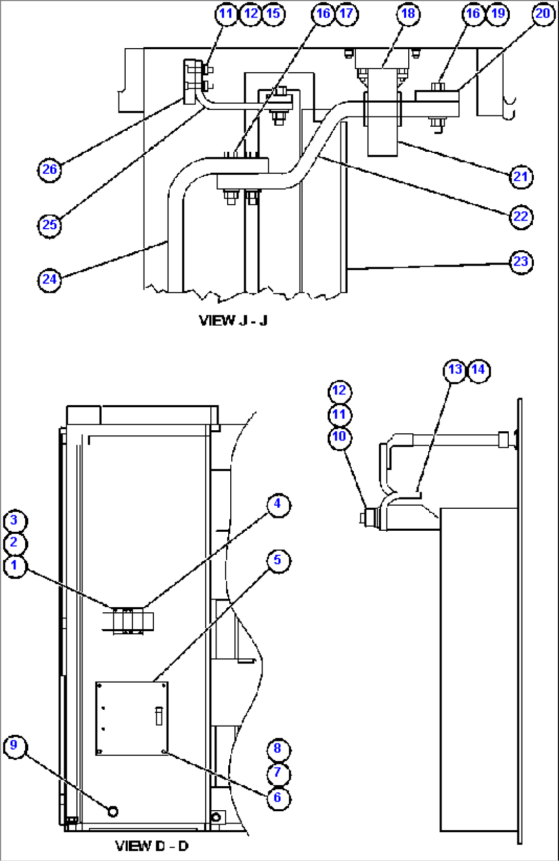 CONTROL CABINET (SECTION VIEWS)