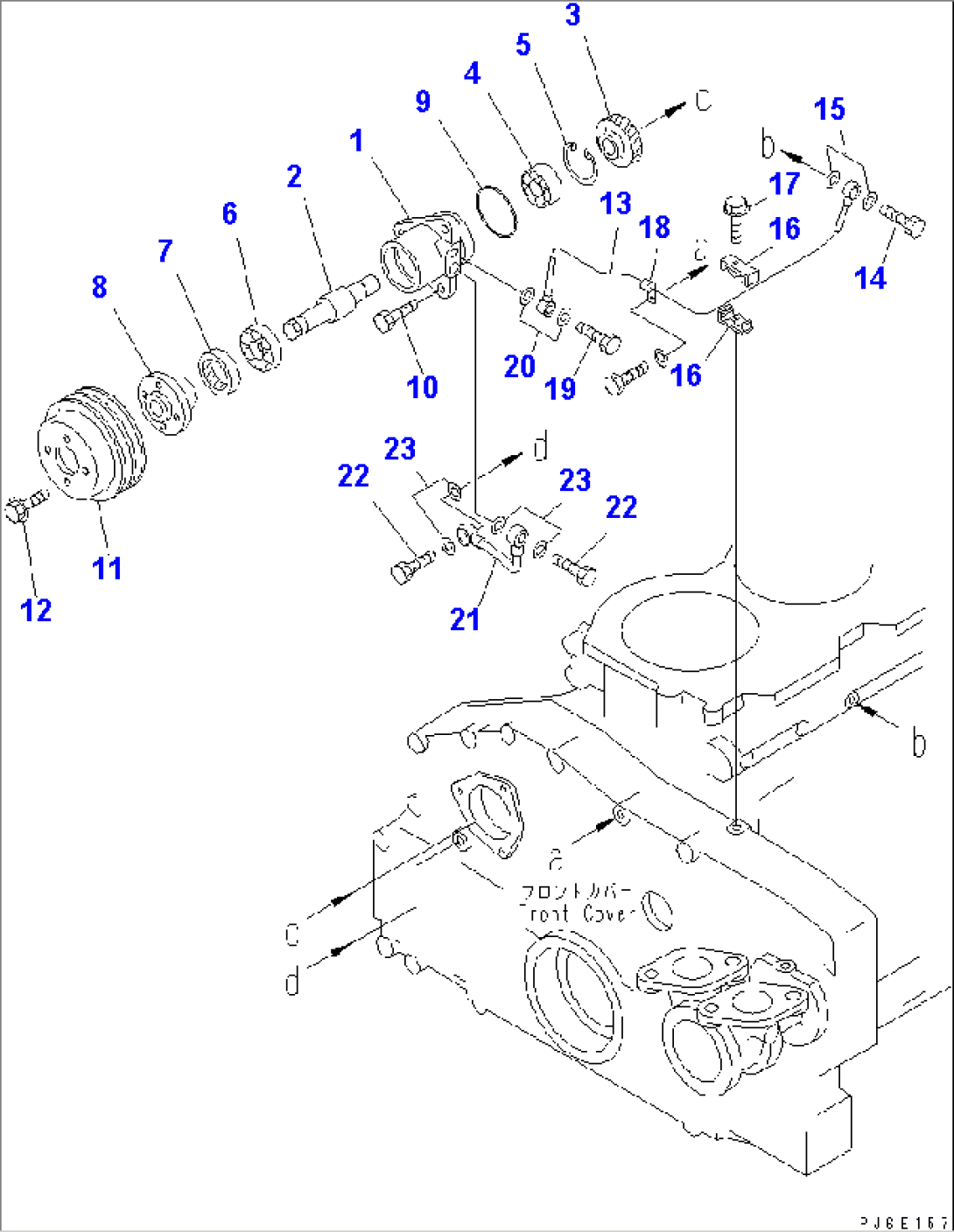 FRONT POWER TAKE OFF(#10115-)