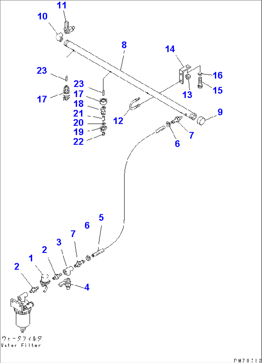 WATER PIPING (3/3) (REAR NOZZLE LINE)(#5210-)