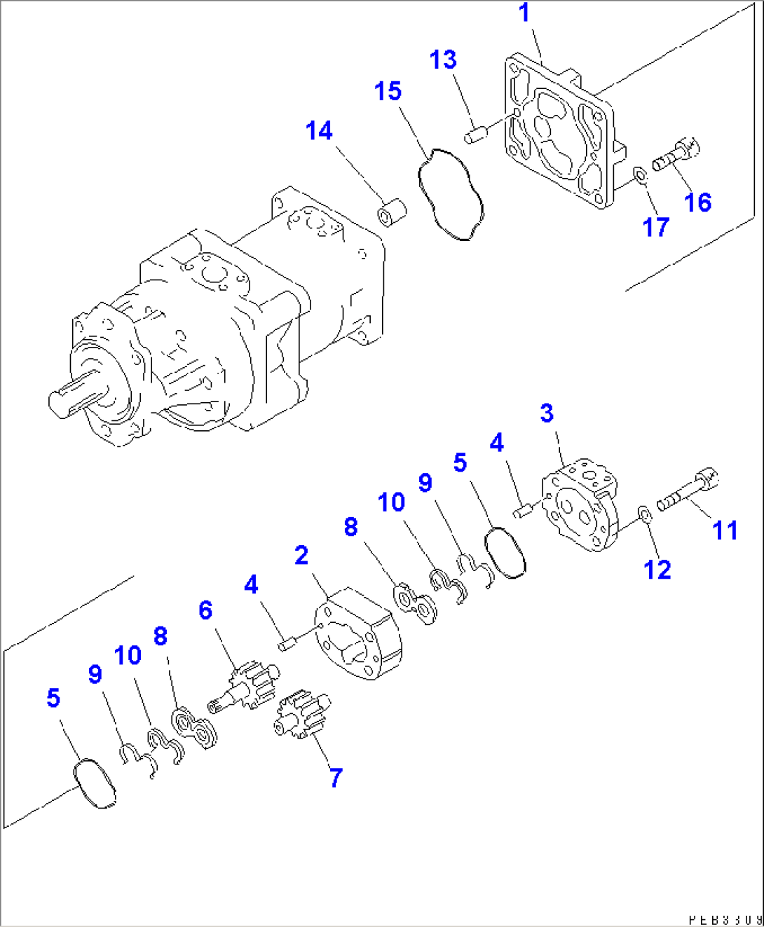 HYDRAULIC PUMP (3/3) (WORK EQUIPMENT)