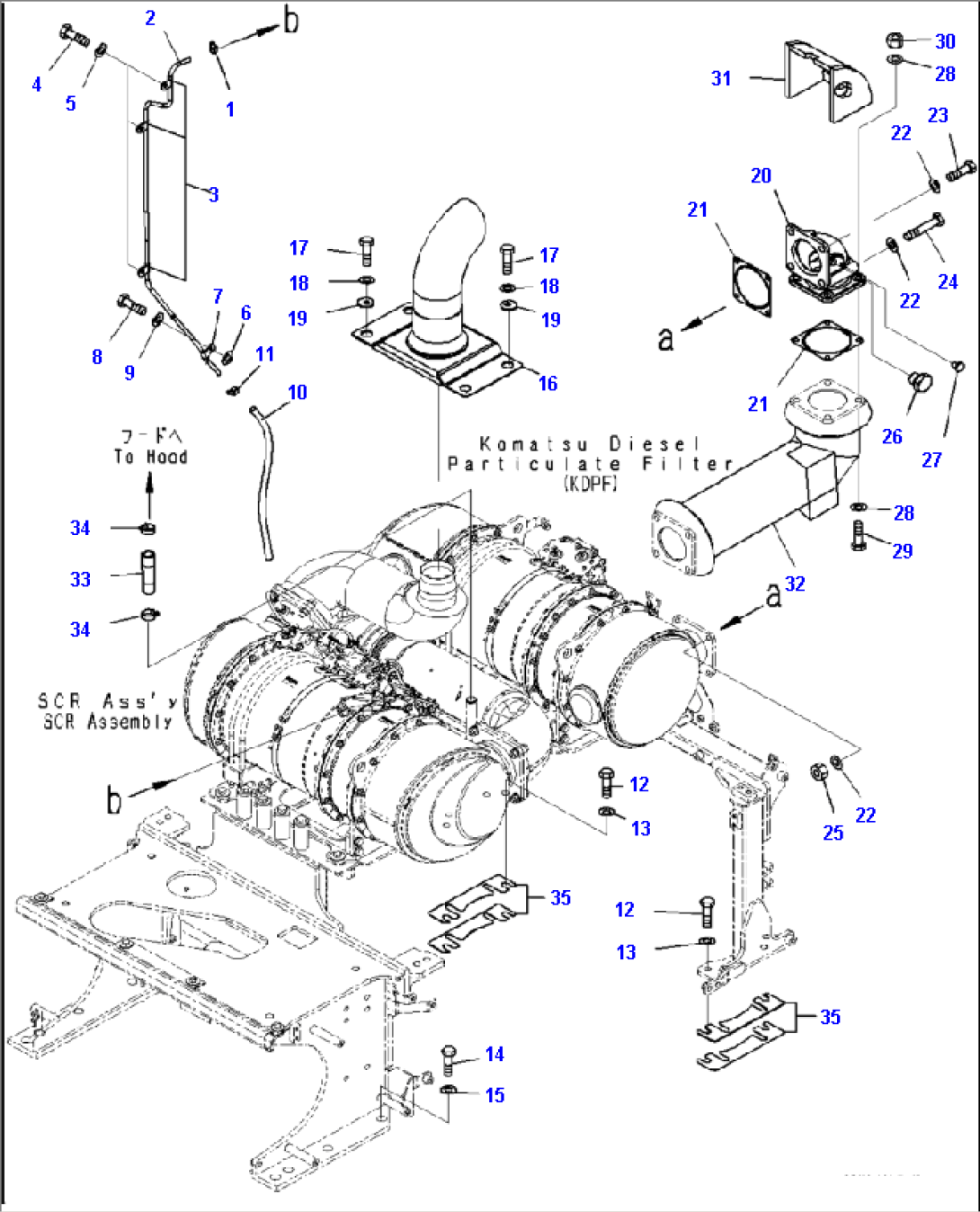 B0300-001003 EXHAUST PIPE MOUNTING AND PIPING
