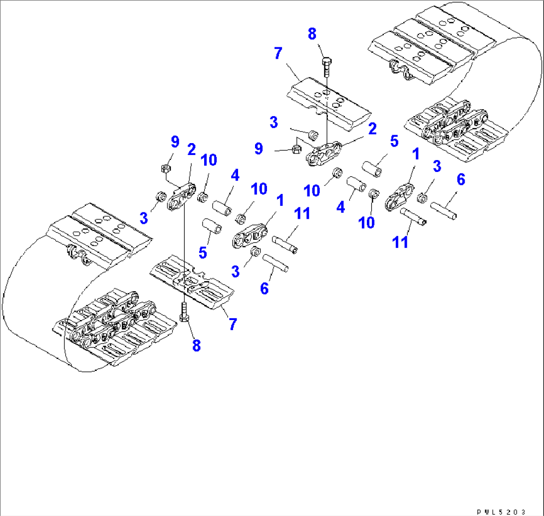 TRACK SHOE (FLAT TYPE) (480MM WIDE)