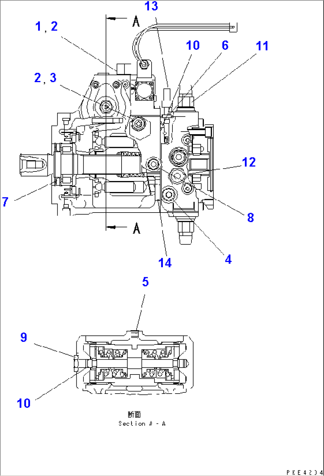 HST PUMP (INNER PARTS¤ 2/7)(#10001-11506)