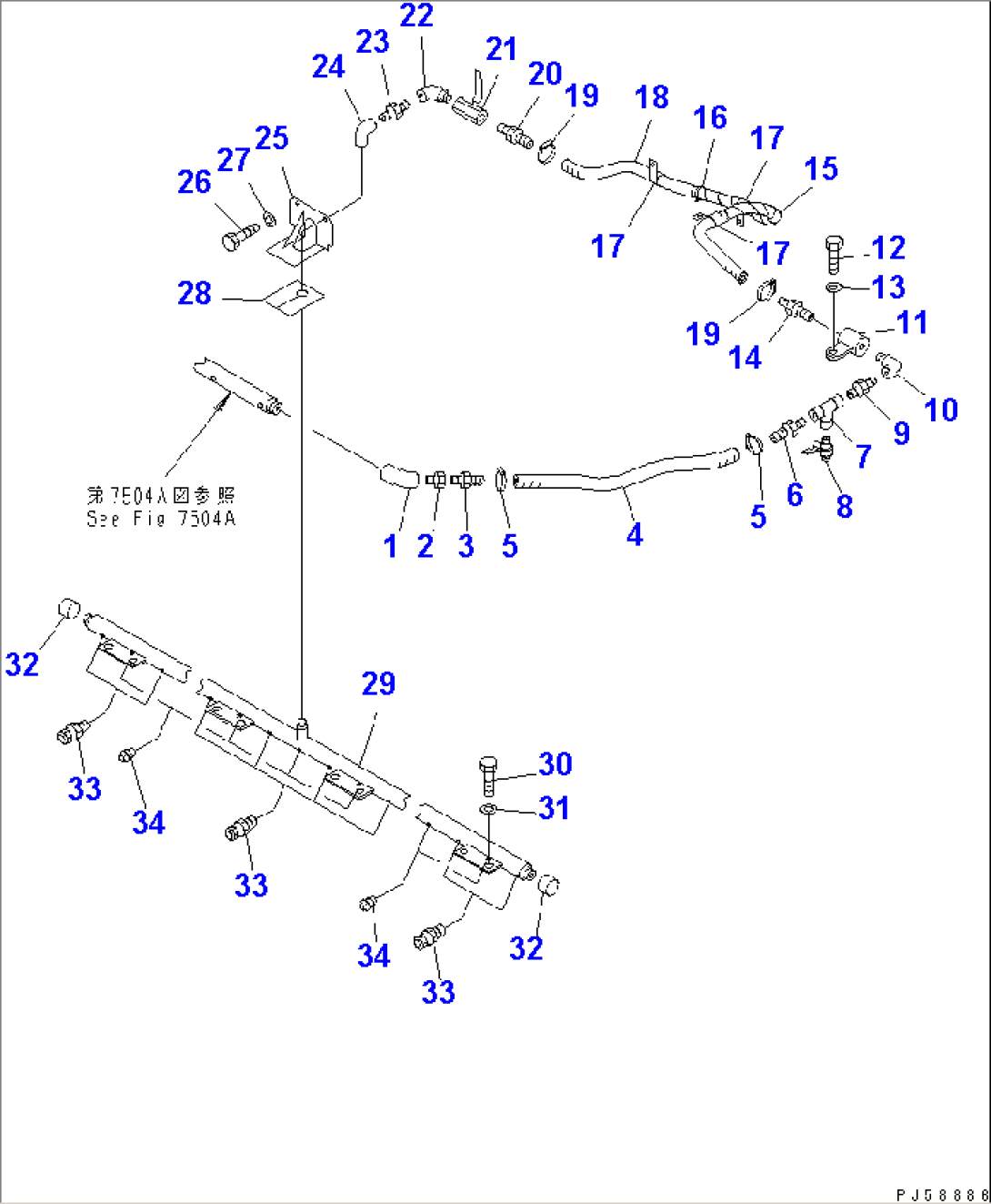 WATER SPLINKLING SYSTEM (7/7) (ROTOR CASE LINE¤ REAR)(#12024-)