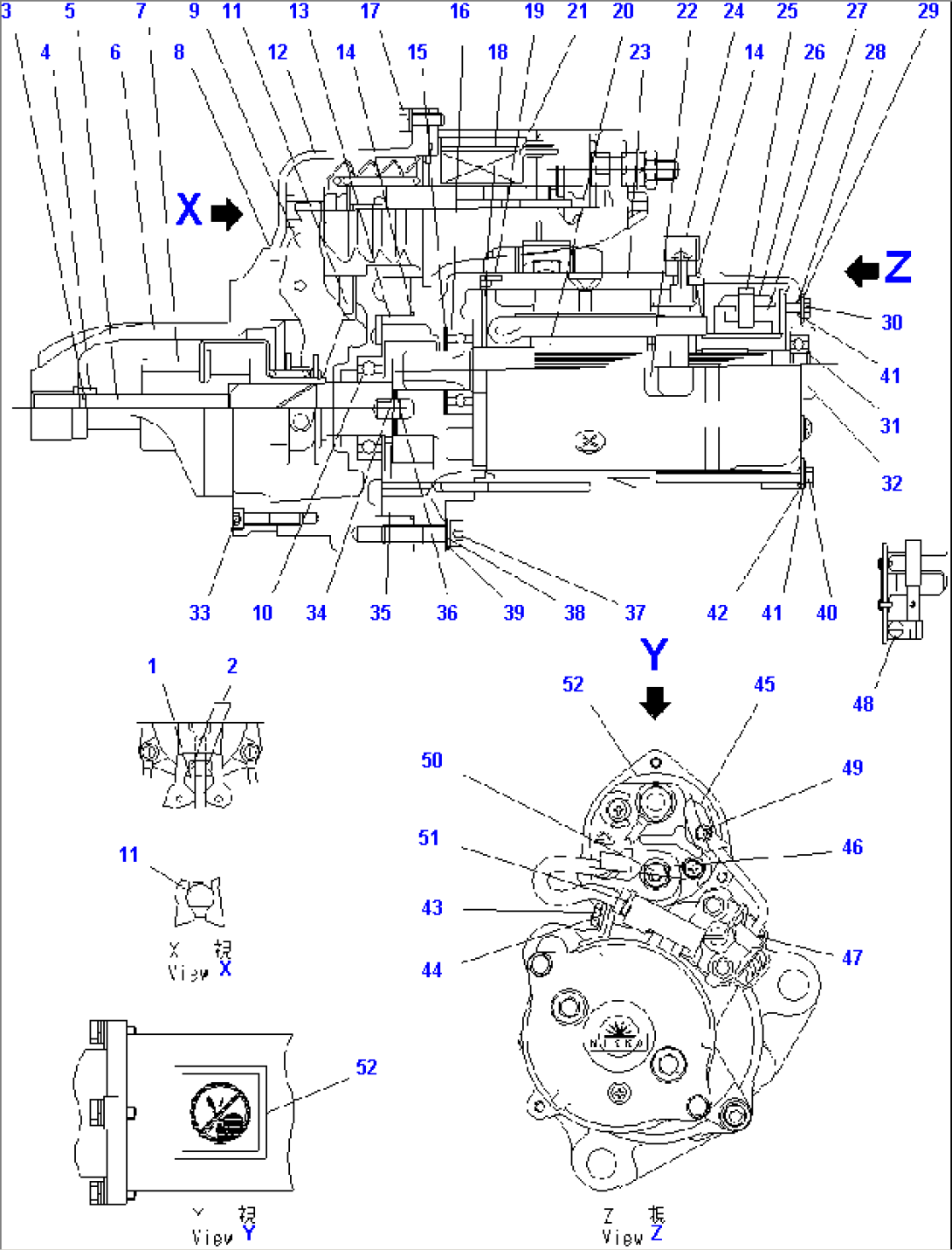 STARTER MOTOR (7.5KW) (INNER PARTS)