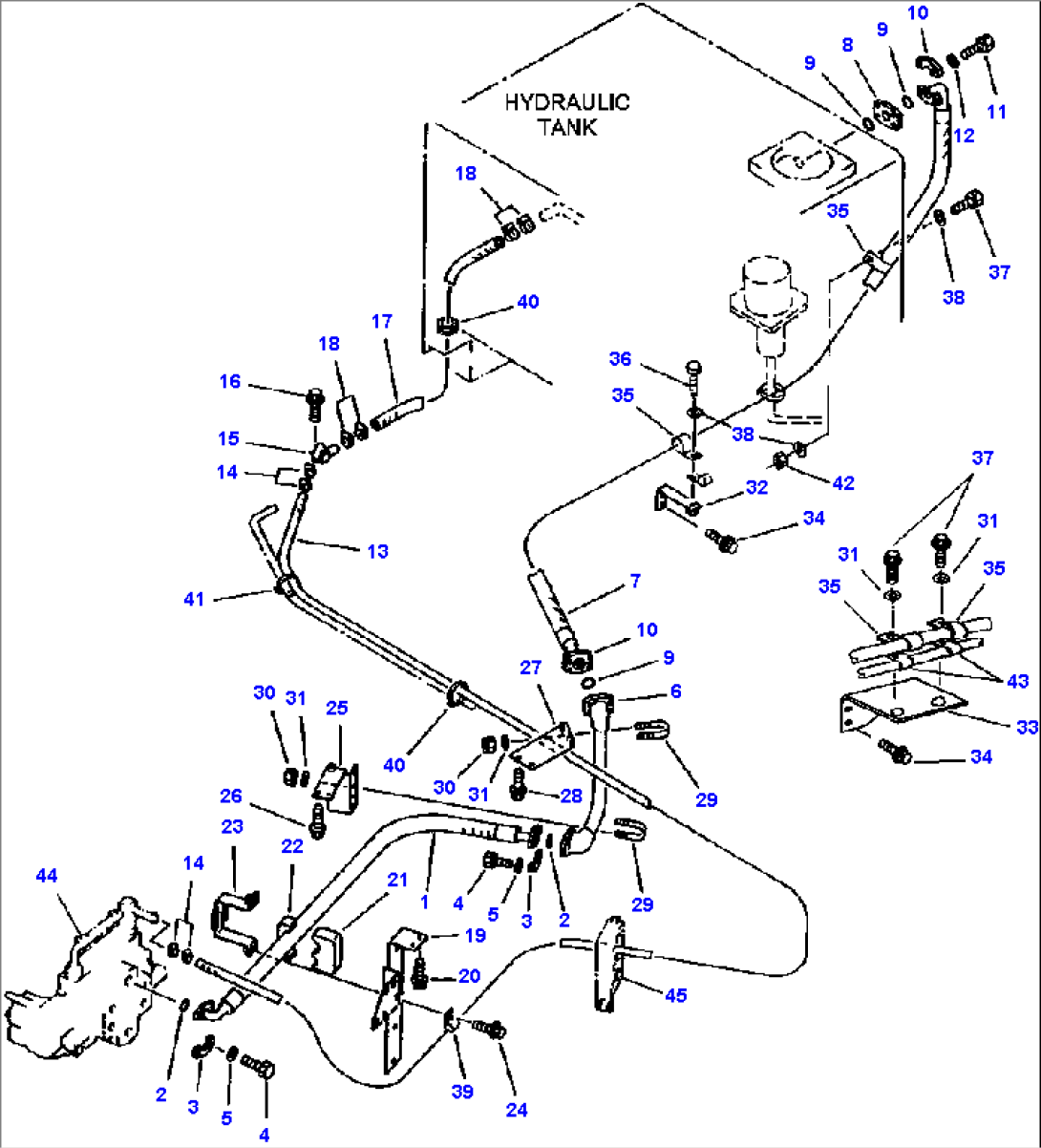 FIG NO. 6403 HYDRAULIC PIPING EQUIPMENT CONTROL VALVE TO TANK