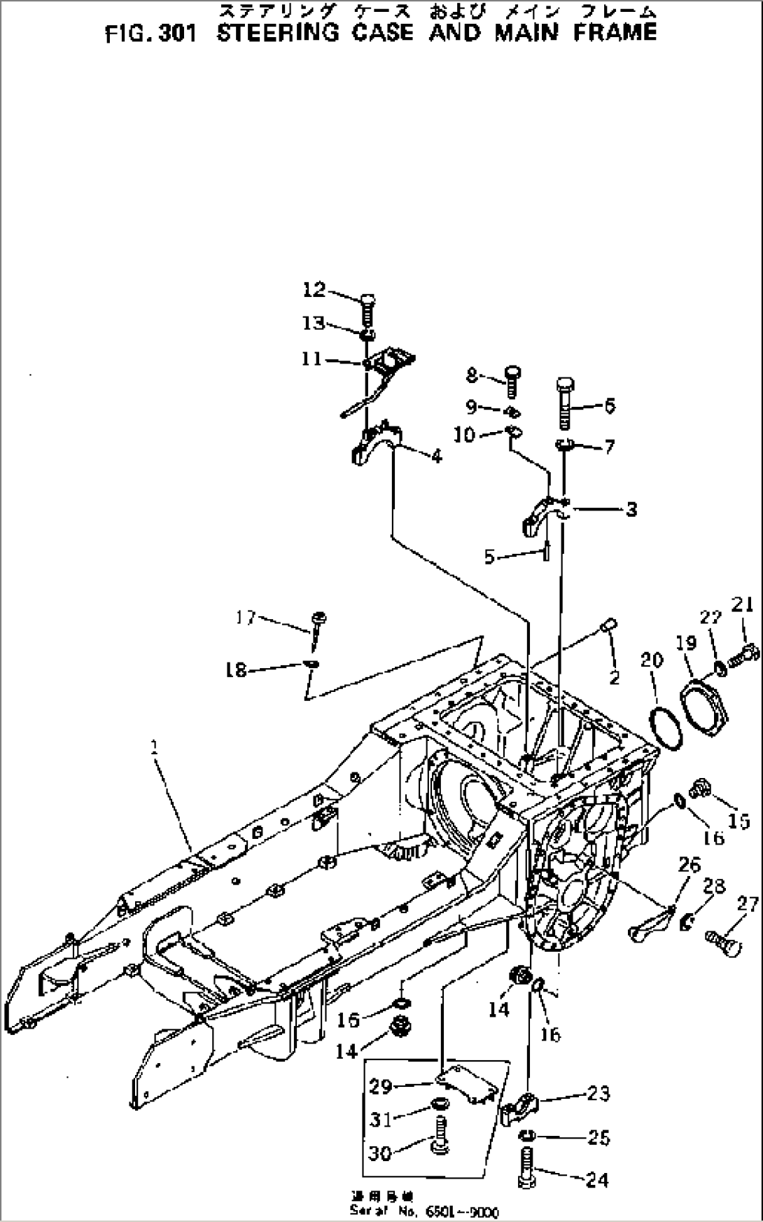 STEERING CASE AND MAIN FRAME