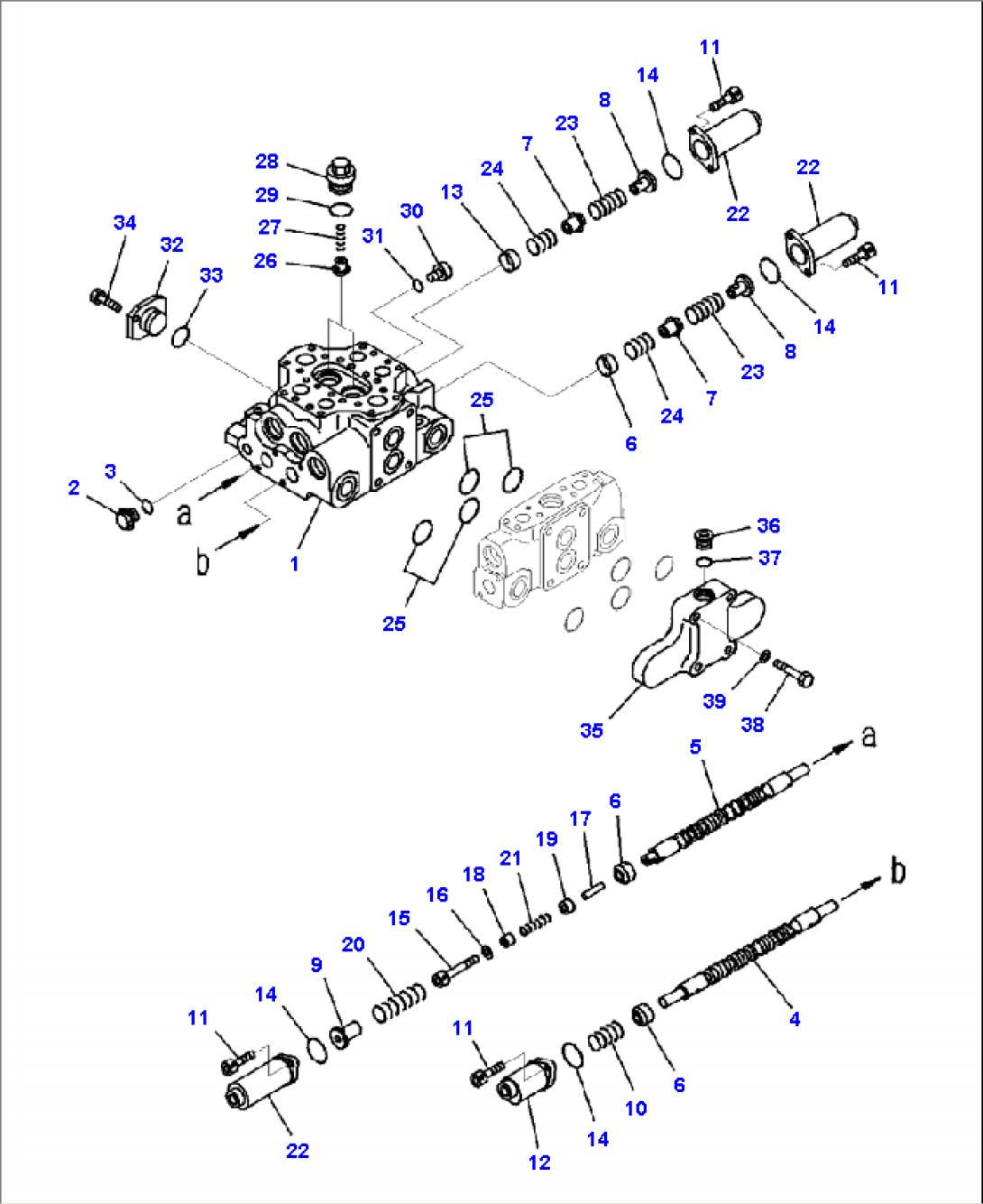 H0120-02A1 CONTROL VALVE COMPLETE ASSEMBLY - 3-SPOOL (1/3)