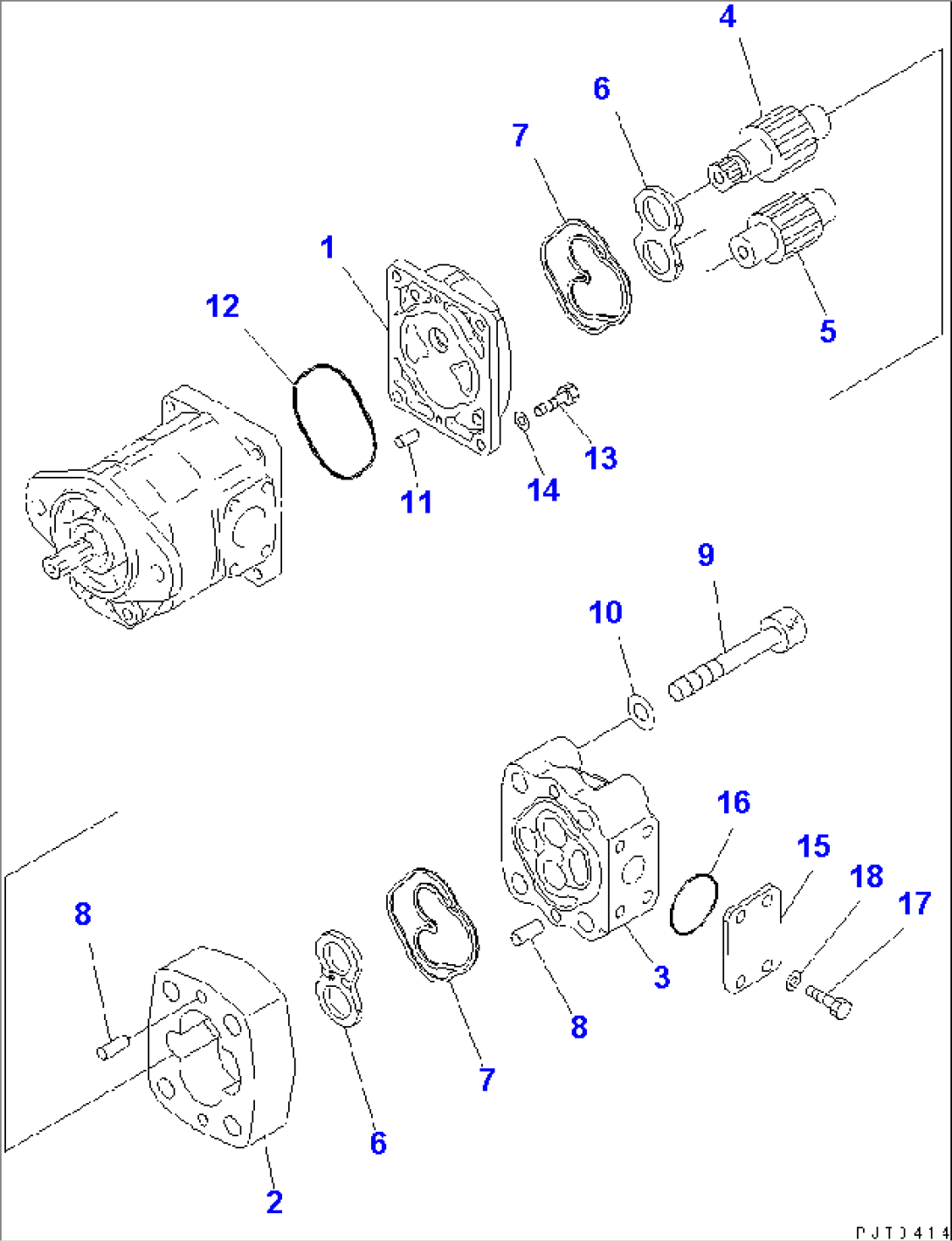 HYDRAULIC PUMP (2/2)(#54104-)