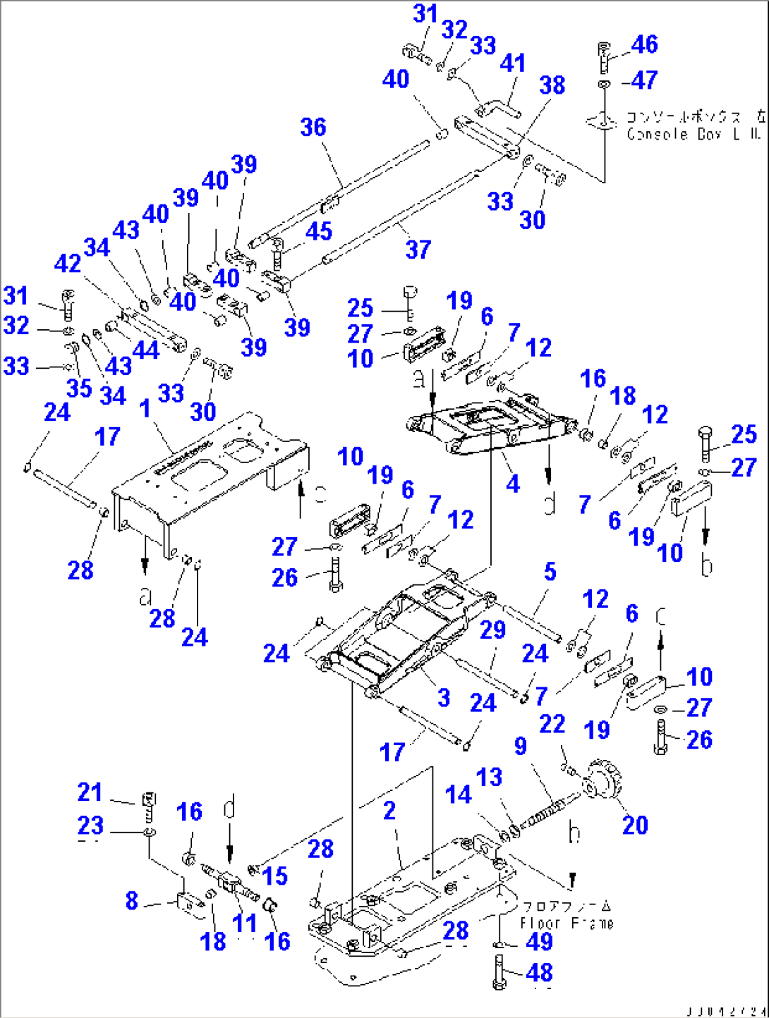 FLOOR FRAME (LIFT AND SLIDER)(#1001-)