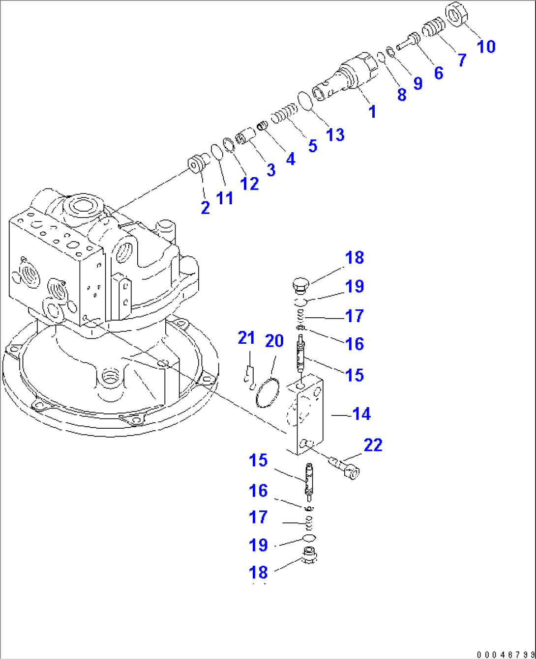SWING MOTOR (3/3)(#30001-)