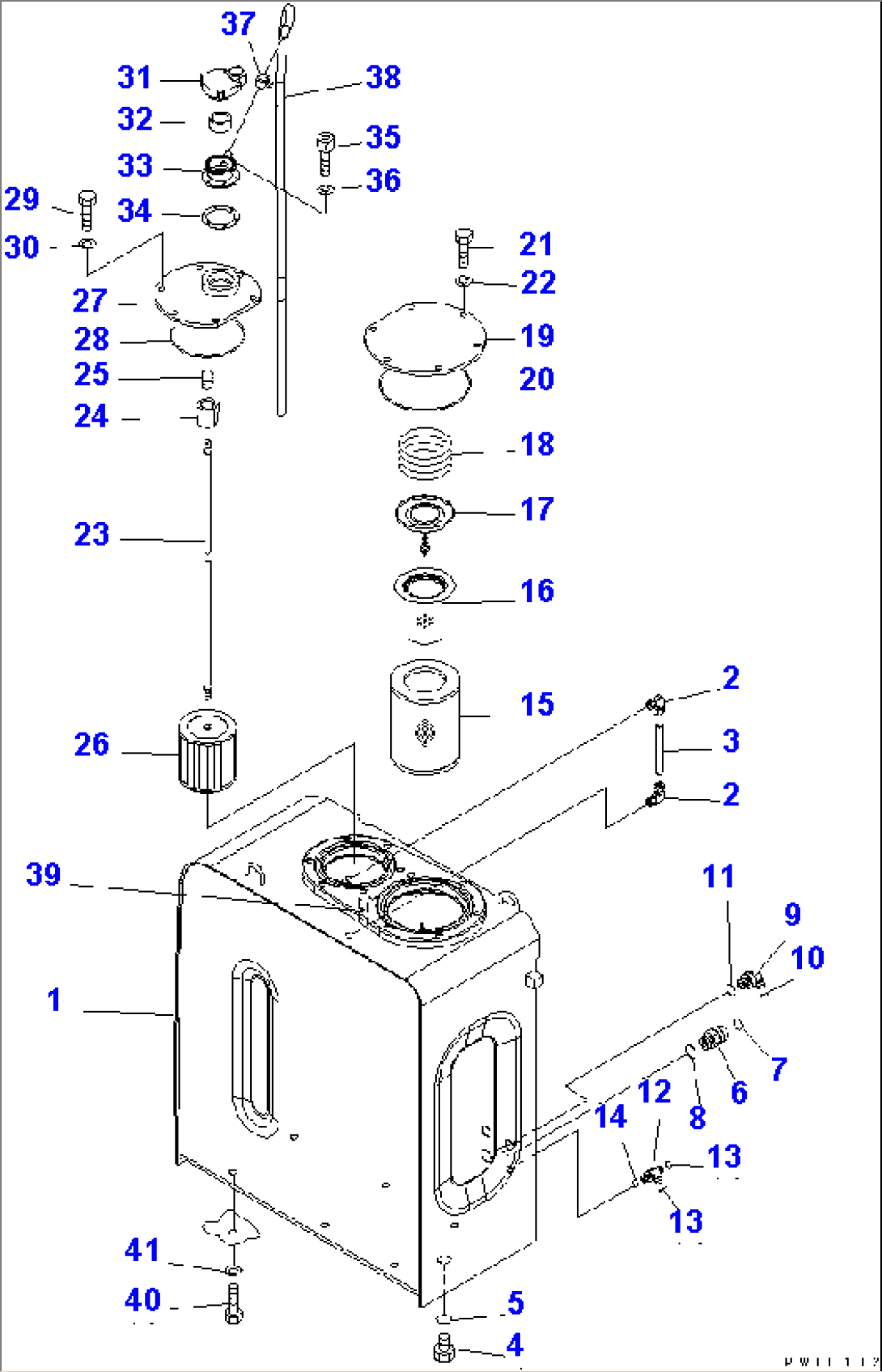 HYDRAULIC TANK (1 ACTUATOR) (FOR ARM CRANE)