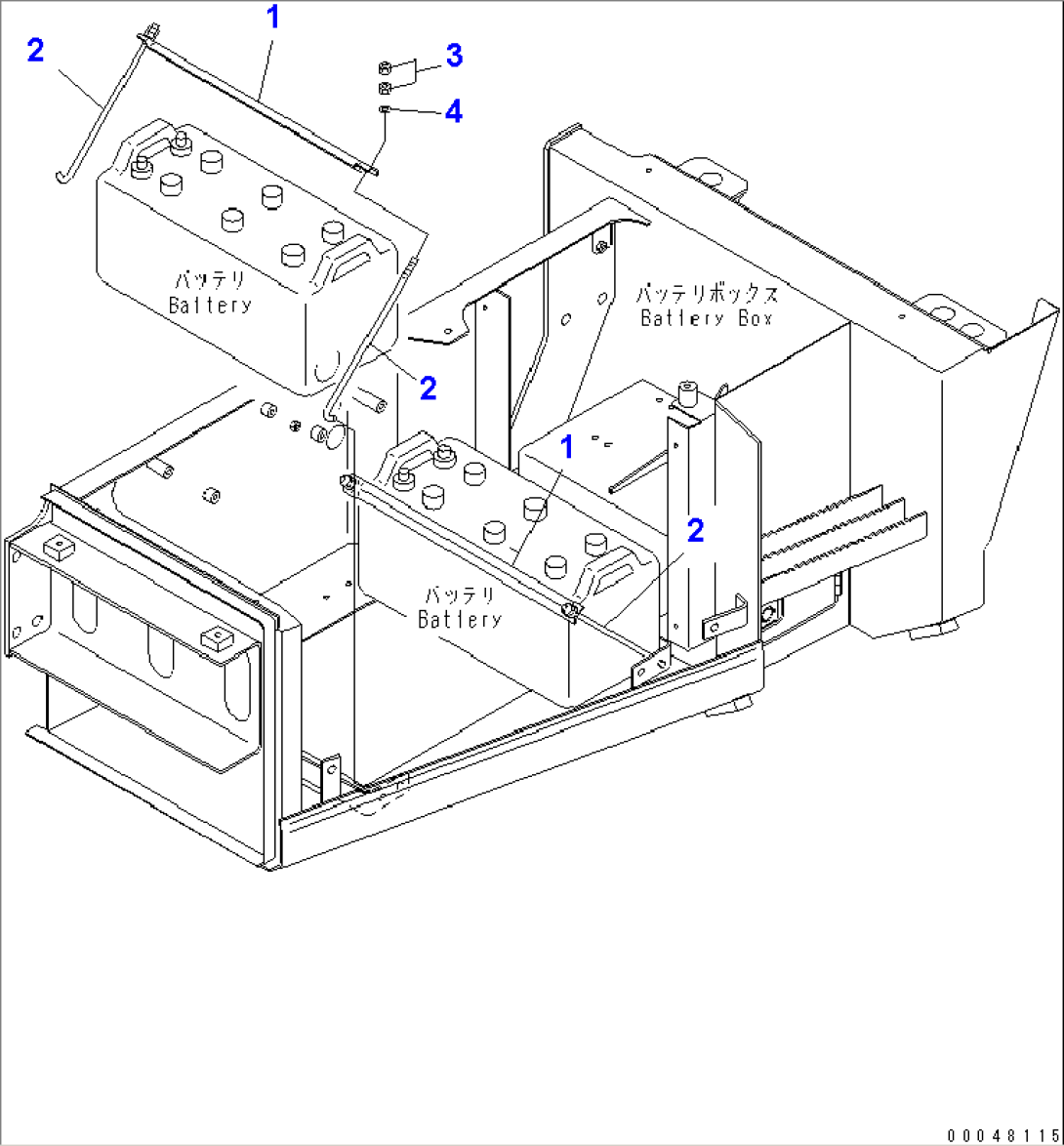 BATTERY BOX (BATTERY MOUNTING PARTS)(#2001-)
