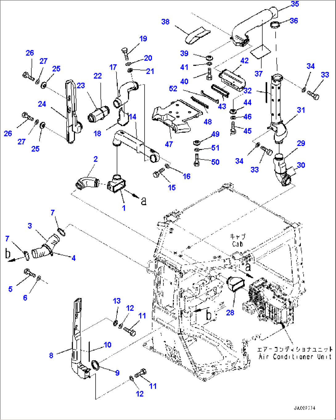ROPS Cab, Air Conditioner Duct (1/3) (#80001-)