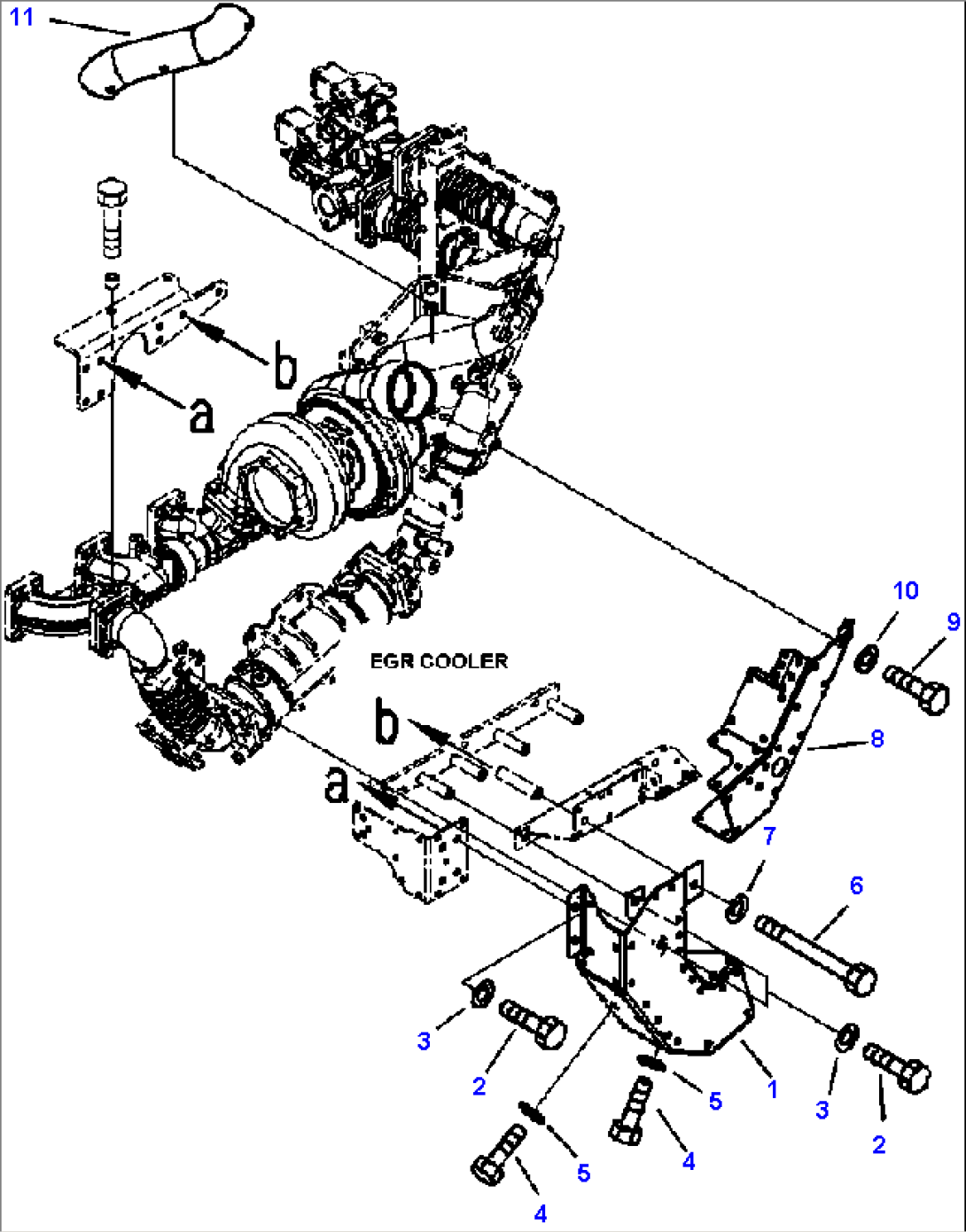 A6113-B8A5 HEAT SHIELD (2/2) EGR COOLER (ENGINE S/N 535703-)