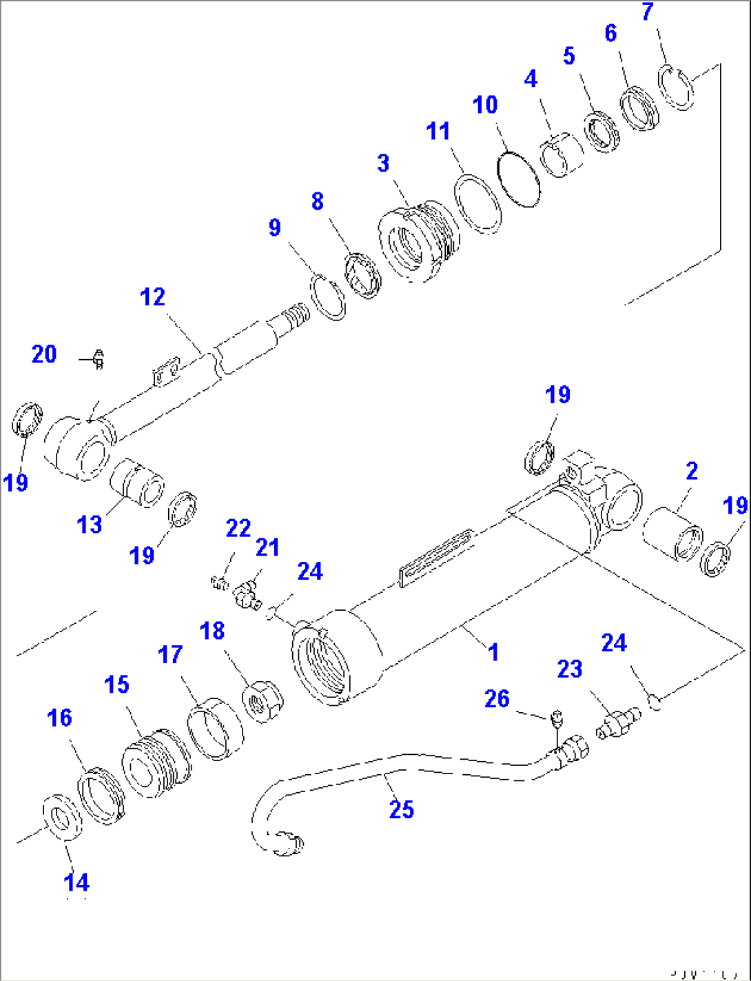 BUCKET CYLINDER (FOR HIGH LIFT ARM)(#54001-)